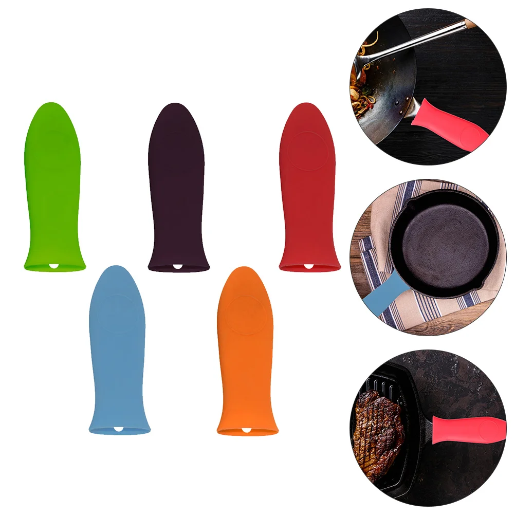 

5pcs Protective Practical Handle Protector Silicone for Restaurant Hotel Home