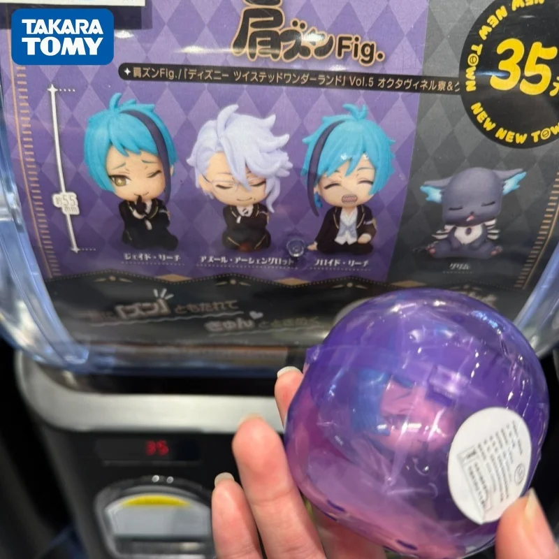 Фото Коллекционная фигурка персонажа игры Takara Tomy Disney Twisted-Wonderland Gashapon Grim Jade Leech Floyd Leech для настольного декора №1