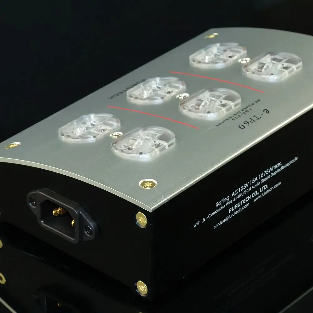 Фото Сетевой фильтр FURUTECH e-TP60 US, стандартный, со встроенным EMI-фильтром, очиститель переменного тока для аудиофильских Hi-Fi аудиосистем №3