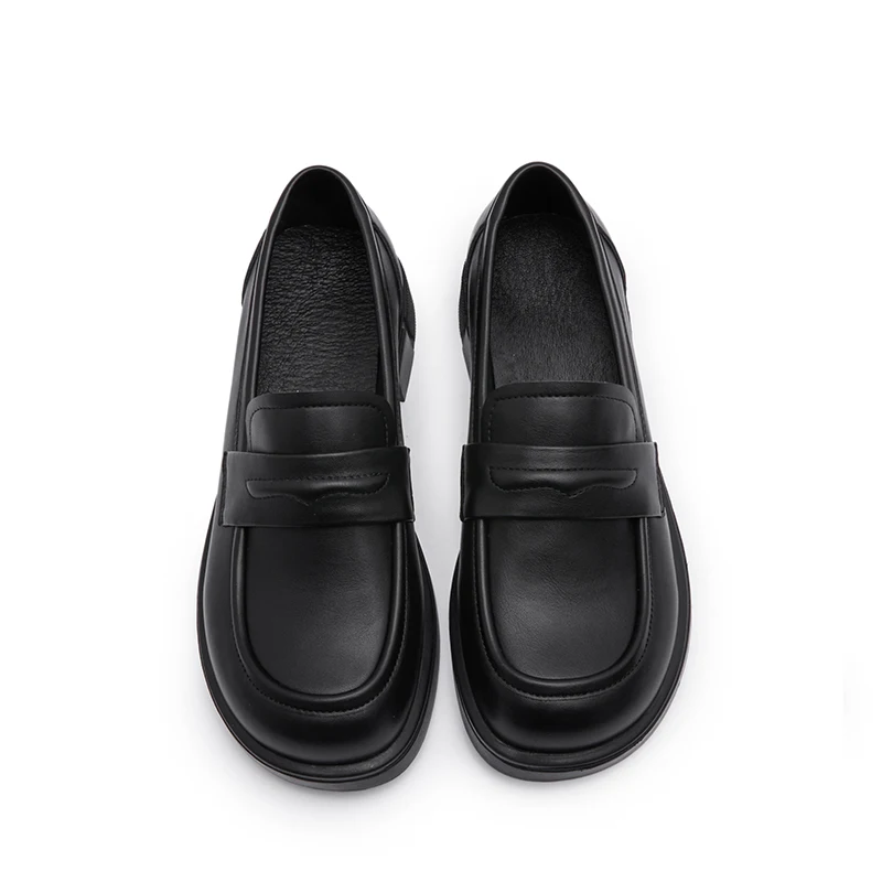 Loafers Women's Genuine Leather Spring 2023 New Ladies Casual Shoes Flat Soft Surface Comfortable Single Shoe Female