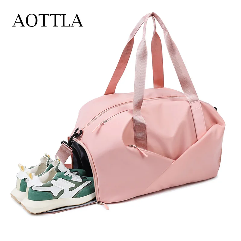 

AOTTLA Good Quality Waterproof Duffle Bag Large Capacity New Women Handbag Casual Ladies Shoulder Bag Solid Color Crossbody Bag