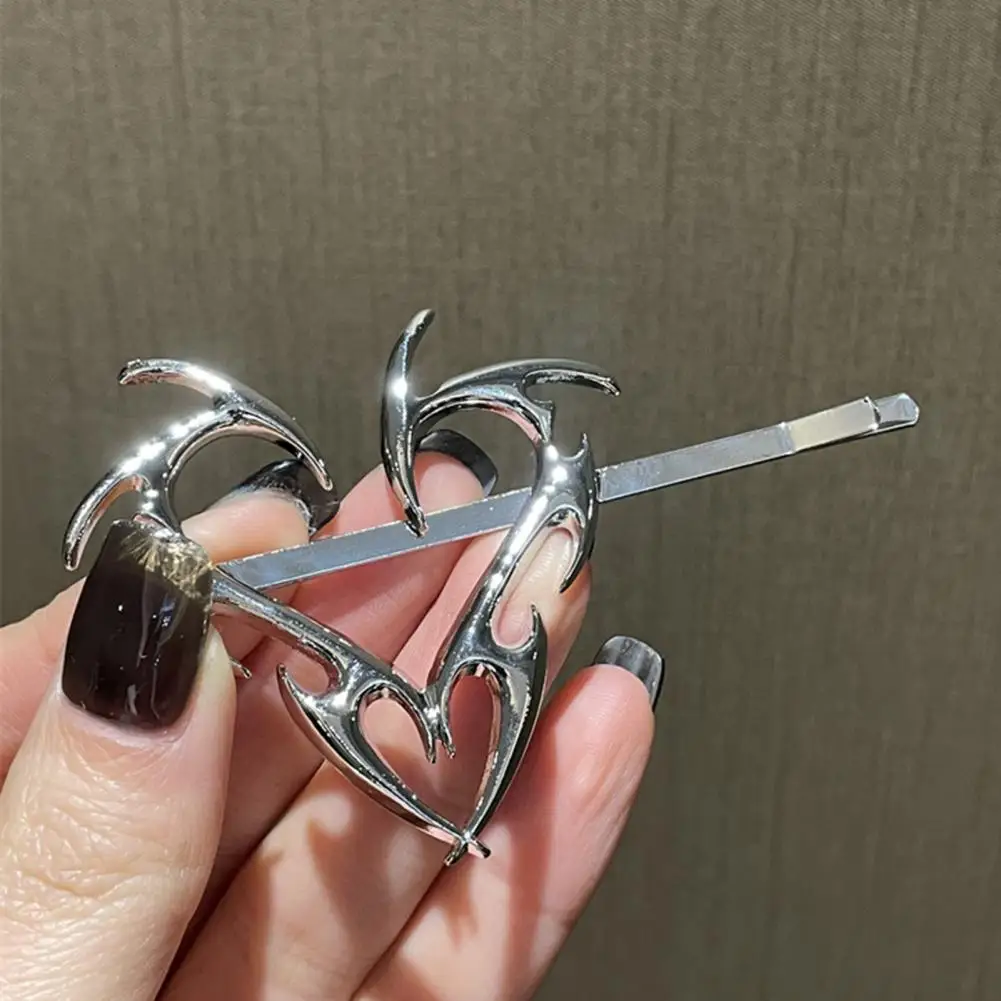

Модные женские заколки для волос геометрические аксессуары для волос Серебряный цвет металлические сердечки Дротика заколка для волос