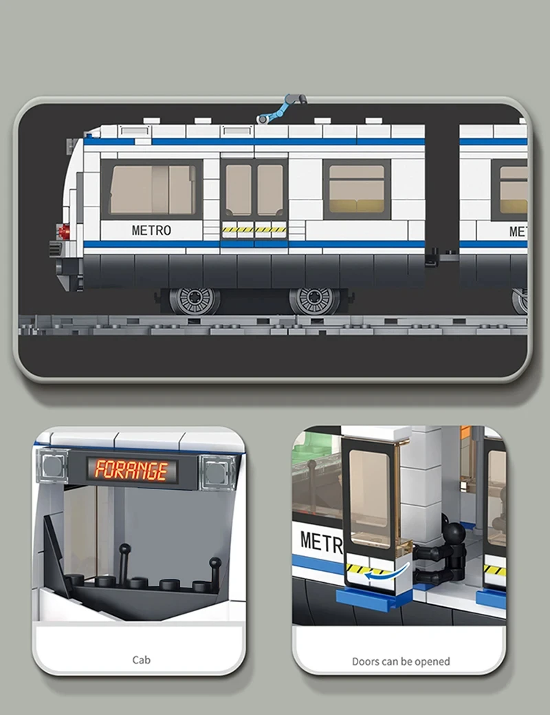 Конструктор железнодорожный и поезд