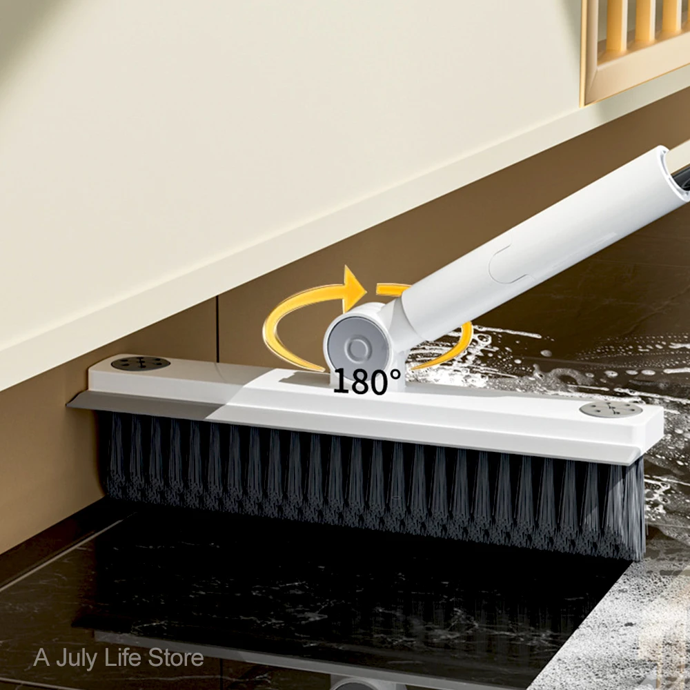 2 в 1 щётка-скребок для чистки пола с длинной ручкой