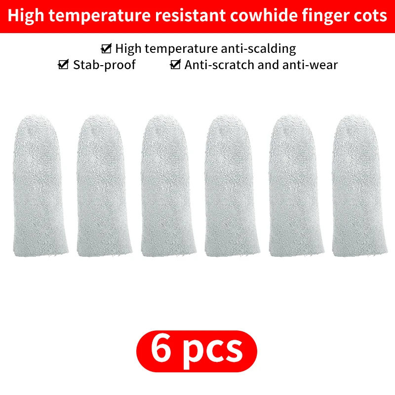 

LUXIANZI 1-6 шт., сварочные напальчники, теплозащитный чехол для ручного шлифования, сварщиков, пайки, ремонта, высокотемпературные защитные перчатки