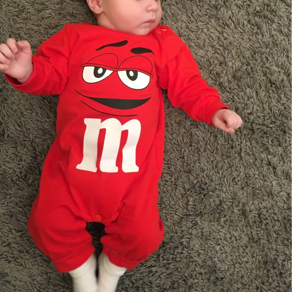 Комбинезон с длинным рукавом и круглым вырезом для новорожденных мальчиков