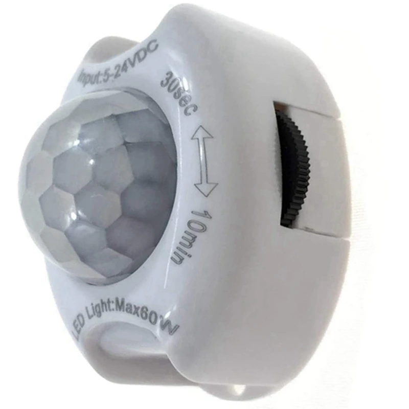

3X PIR Infrared Motion Sensor Detector DC5-24V Auto On Off Timer Switch Home LED Light(White)