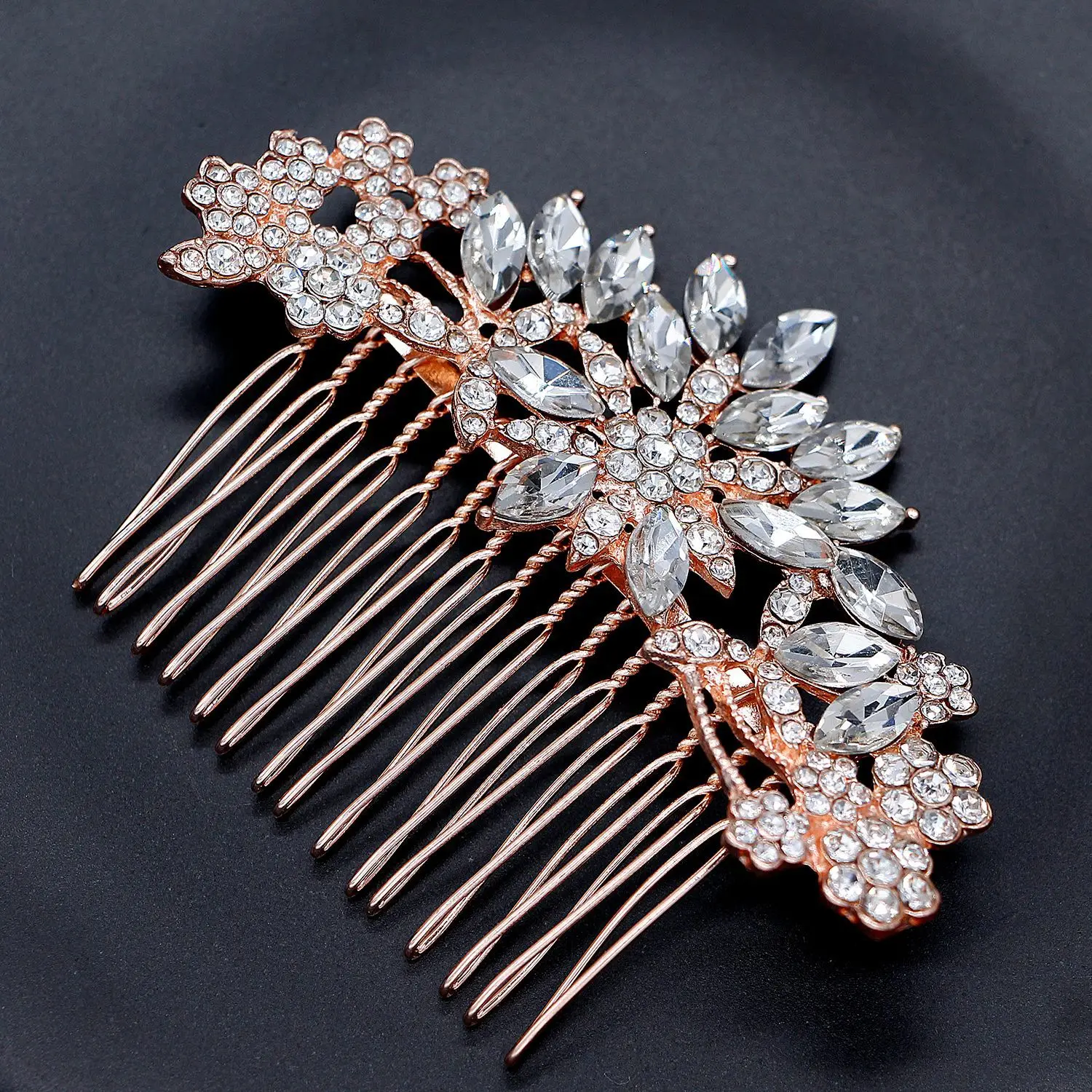 

Elegant Crystal Pearl Rhinestone Hair Combs Wedding Hair Clip Accessories Jewelry Handmade Women Hair Ornaments Headpieces