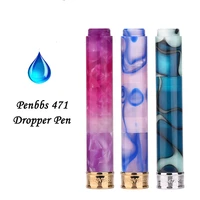penbbs 471 mini dropper fountain pen resin celluloid with goldsilver ring fm short pocket fashion office business writing gift