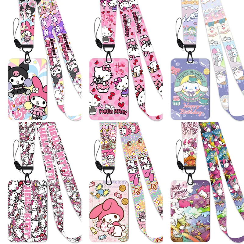 

Cartoon Coolomi Laurel Dog Hello Cat Mobile Phone Lanyard Webbing Pendant Cute Key Chain Long Lanyard Removable Card Cover