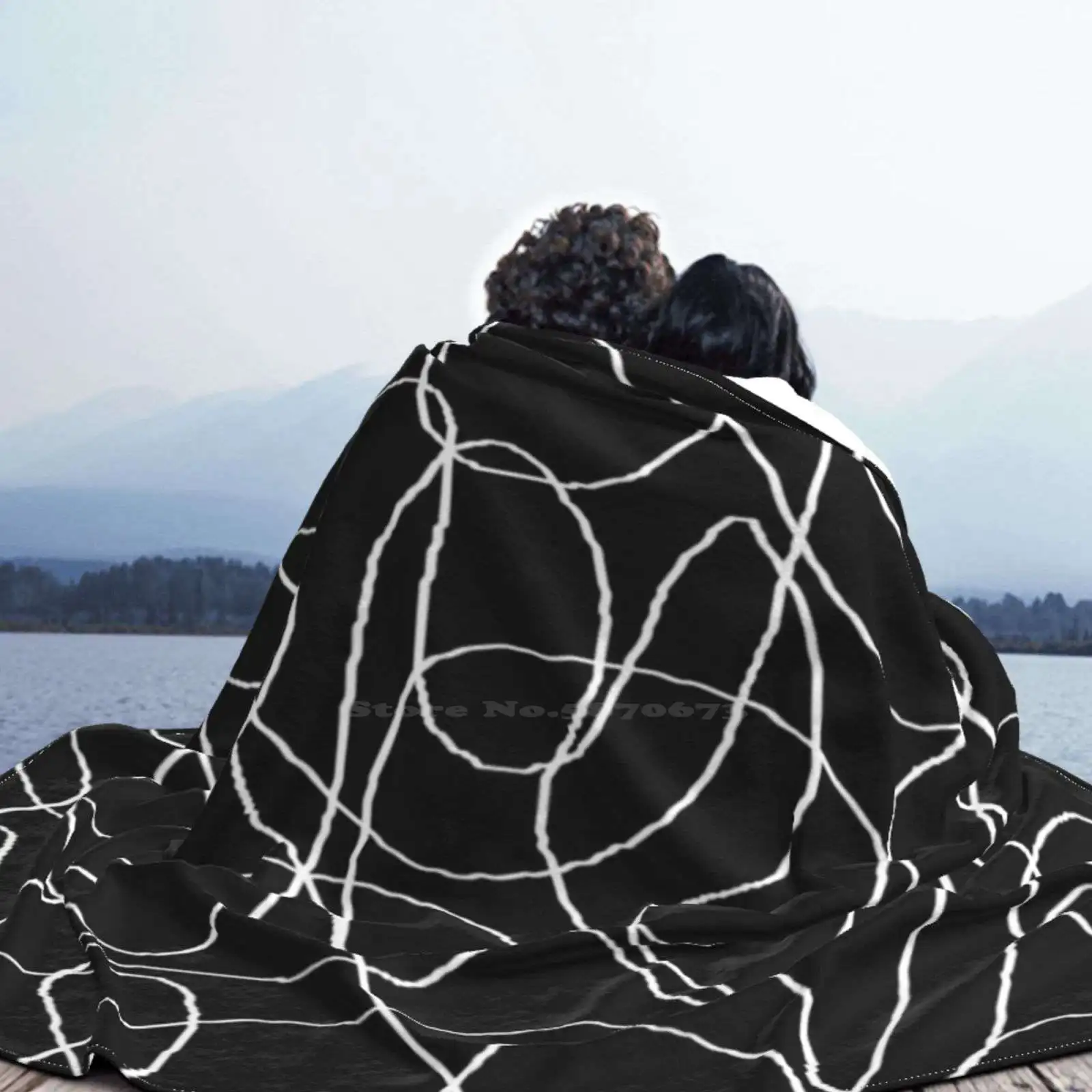 Whimsy низкая цена новый принт Новинка модное мягкое теплое одеяло черно-белое