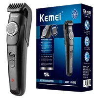 kemei adjustable beard hair trimmer for men rechargeable mustache stubble hair clipper face groomer hair cutting machine