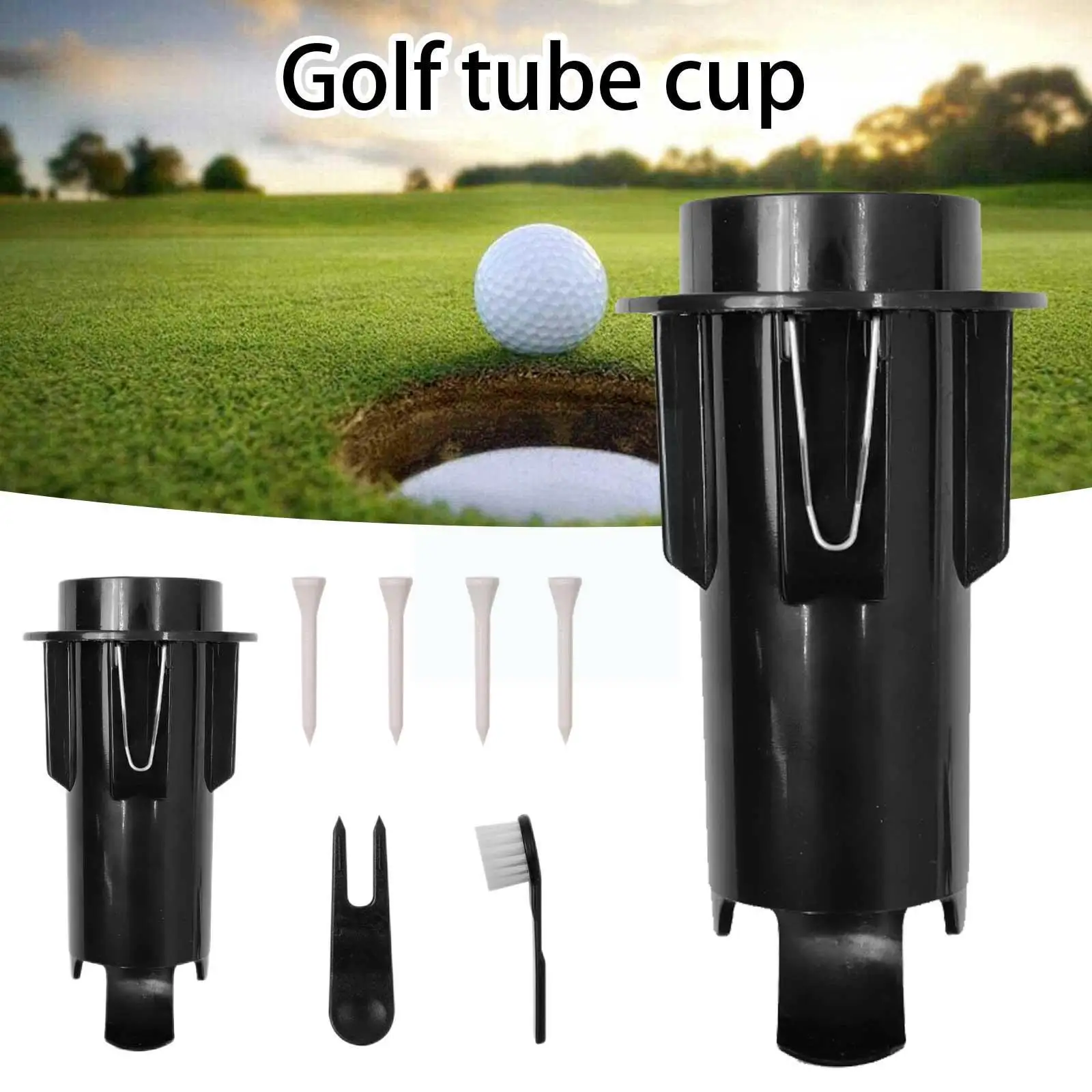 

Держатель для клюшек для гольфа, держатель для клюшек для гольфа M7g8, портативная фурнитура, мяч, тройник, чашка доступа Q4e8