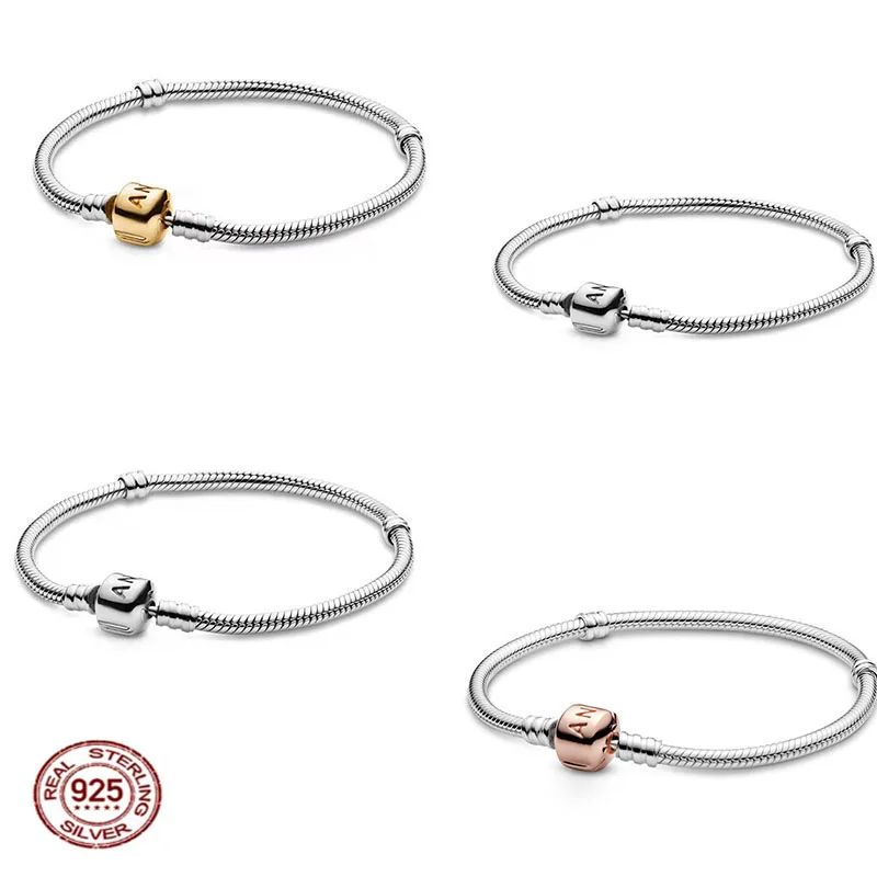 

Стандартная Серебряная цепочка с буквами для оригинального шарма Pandora DIY Boutique Crafting Gifts