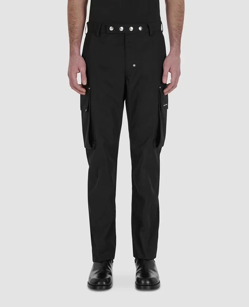 

ALYX 1017 9SM Tooling Pocket Metal Buckle Functional Trousers High Street Black Overalls Men Pants