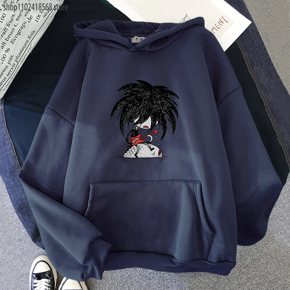 

The Cure Robert Smith Hoodies Long Sleeve Mens Sweatshirts Hip Hop Music Band Graphic Pullovers Printing Clothes Cartoon Casual
