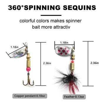 Metal Spoon Spinner Fishing Lure 10pcs Set Spoonbait Crankbaits Fishing Wobblers for Pike Crochet Kit Artificial Bait 6