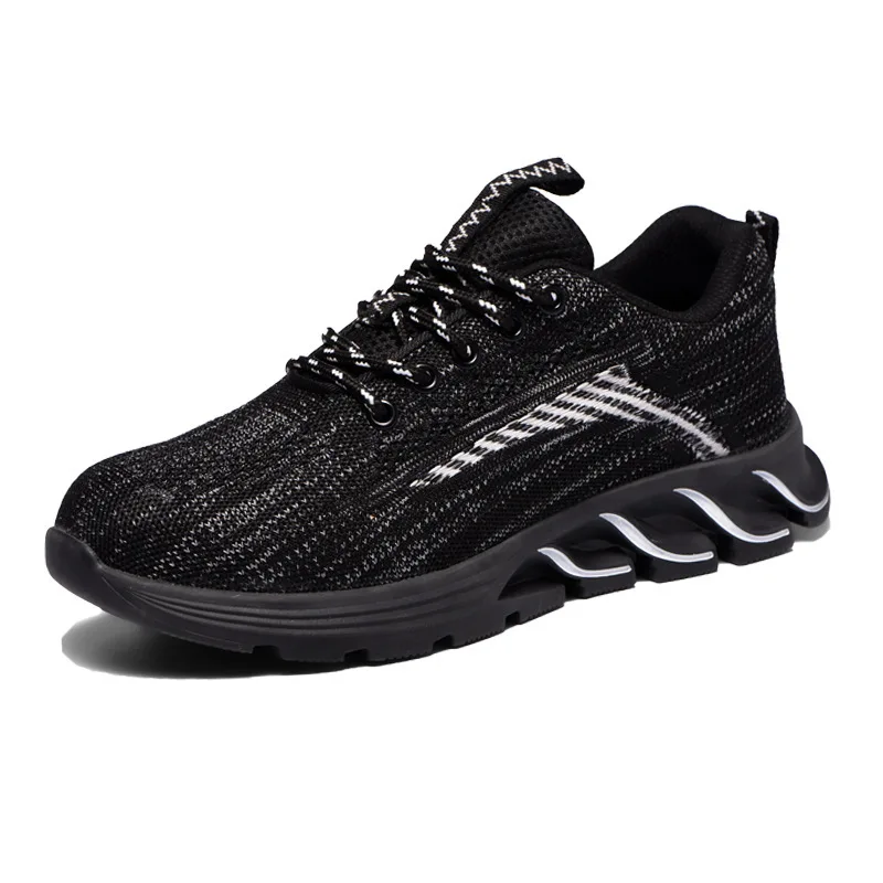 

Summer New Anti-smashing Puncture-proof Flying Woven Breathable Lightweight and Comfortable Steel-toe Labor Protection Shoes