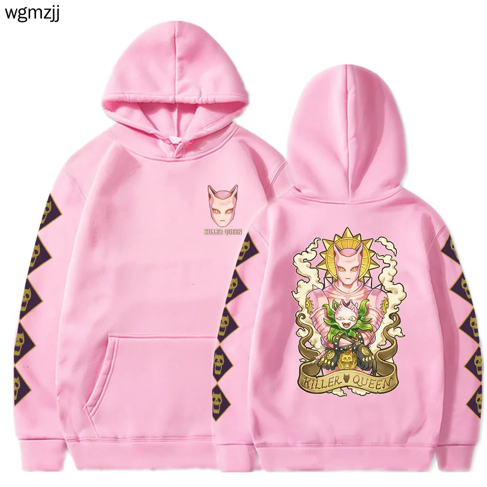 

Anime Jojos Bizarre Adventure Hoodie Killer Queen Sweatshirts Cozy Tops Sweatsuit Sudadera Felpa Moletom