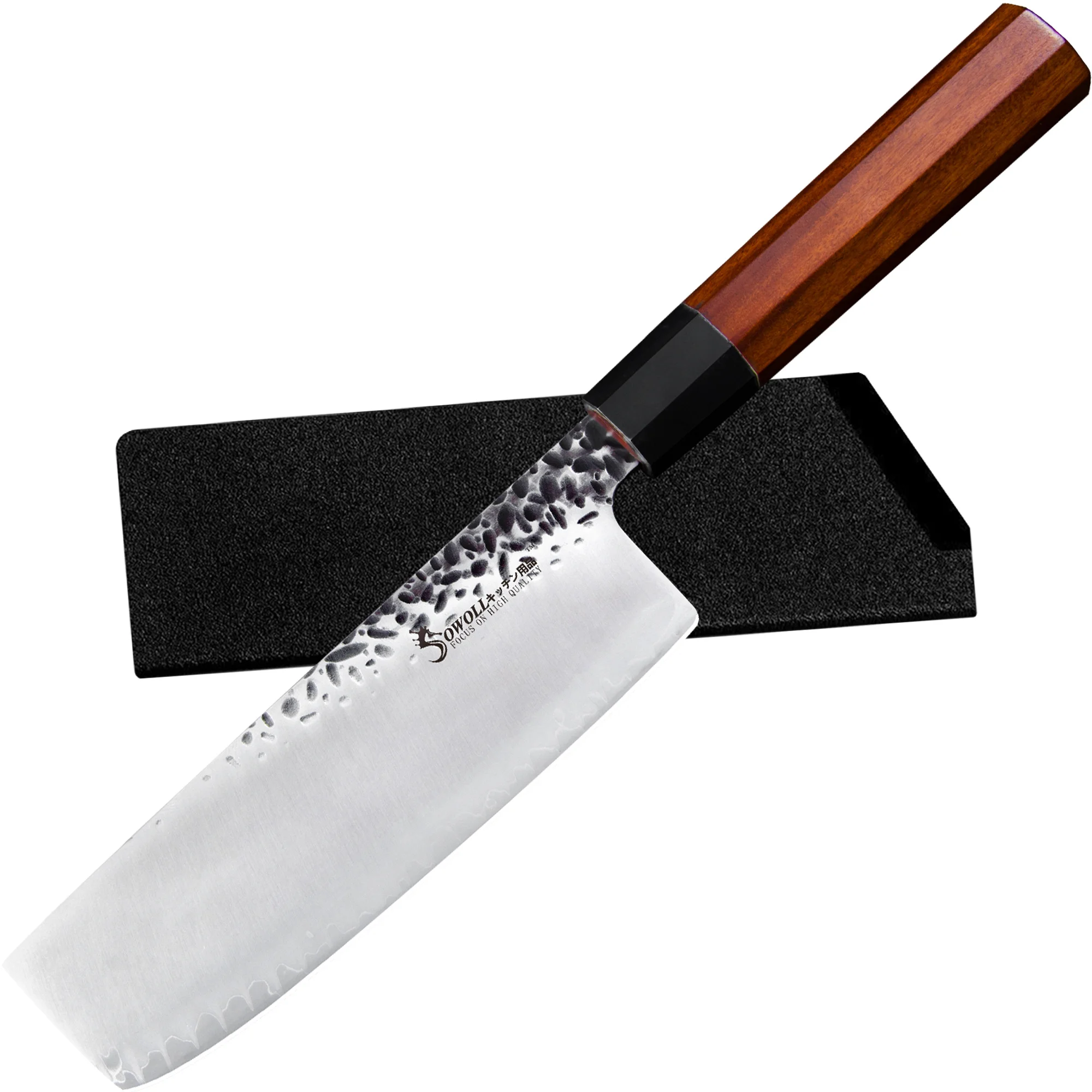 

Xyj 7 Inch Damascus Steel Chopping Knife Wooden Handle Sharp Blade Kitchen Pro Chef Slicing Knives Meat Cleaver Cutlery Tools
