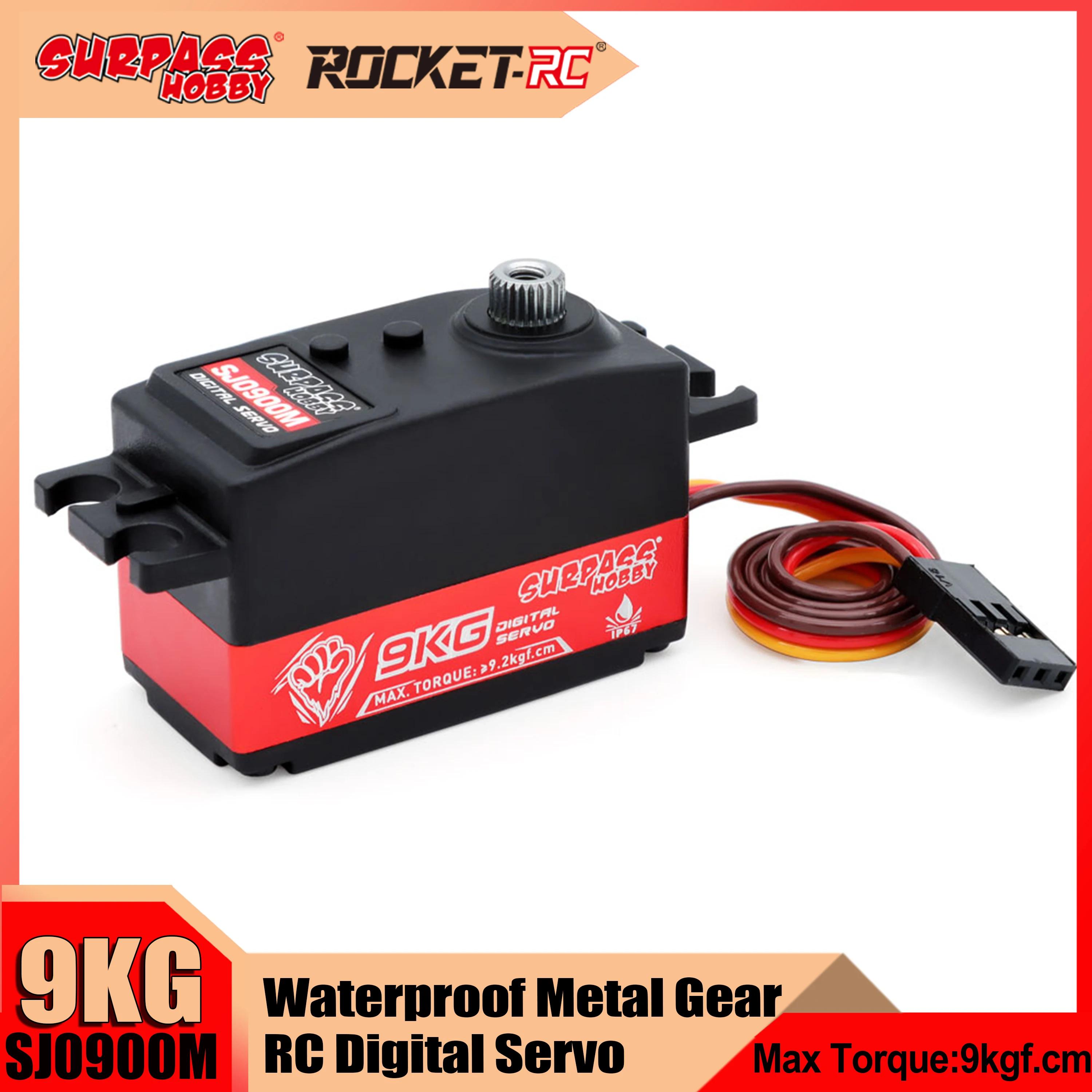 

Сервопривод Surpass Hobby для радиоуправляемой машинки, летательного аппарата, лодки, робота, водонепроницаемая металлическая шестерня 9 кг, 4,8 В ~ 6 В