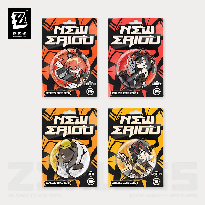 Фото MiHoYo оригинальный Zenless Zone Zero официальная серия Eridu Q версия значок Belobog Heavy Industries брошь аксессуары подарок для косплея №1