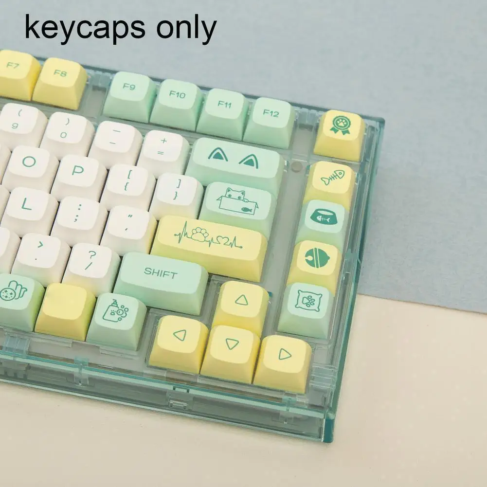 

Cat Pattern Keycap 131 Keys PBT Meow Strange Cat Keycap Caps Keycaps XDA Hot Keyboard Gaming Key Mechanical Personalized Sa I8K7