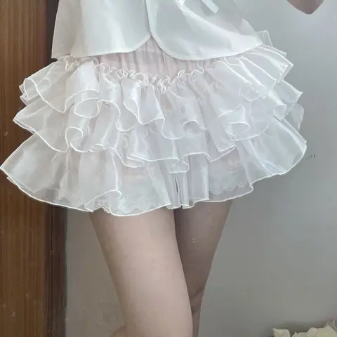 Лолита Kawaii мини-юбка из полиэстера