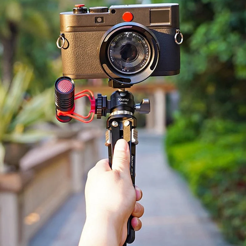 Настольная подставка XILETU XT18 двойной Холодный башмак мини-штатив PTZ подшипник 6 кг