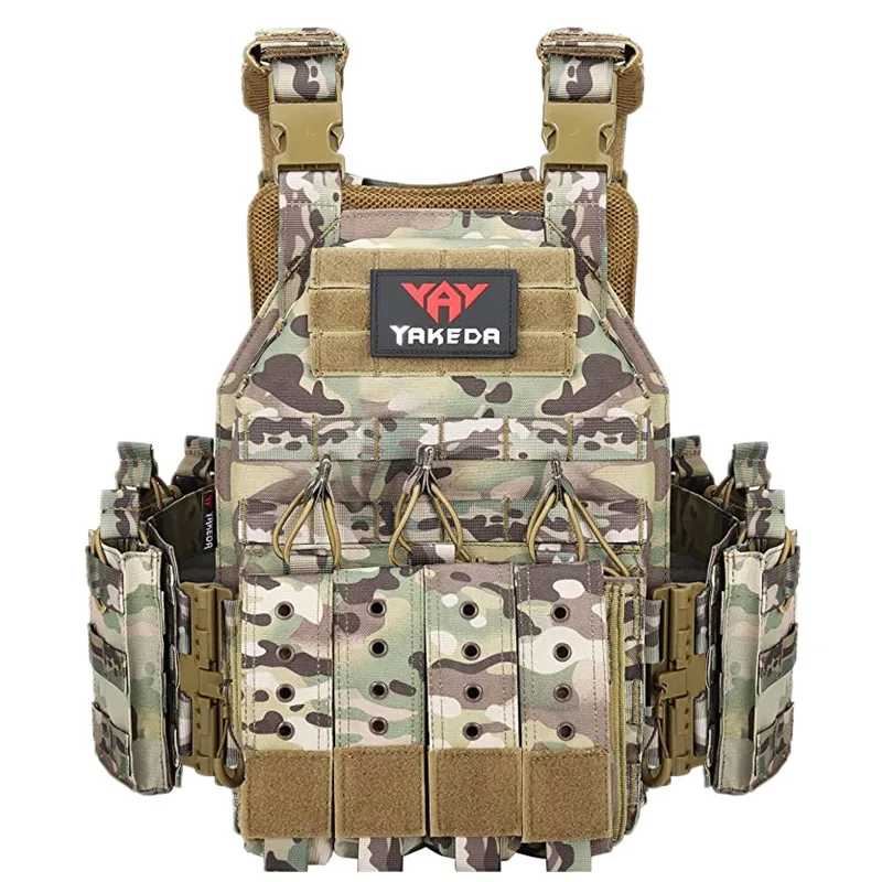 vAv YAKEDA CAMO Tactical Outdoor Carrier Vest Hunting Protective Adjustable MODULAR Vest for Airsoft Combat Accessories