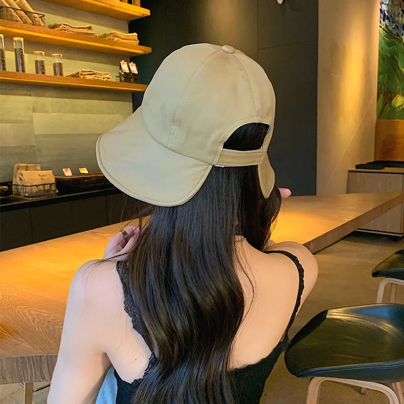 

New Solid Color Soft Cotton Women Bucket Hat Spring Summer Adjustable Outdoor Beach Sun Hats Foldable Panama Caps Ponytail Cap