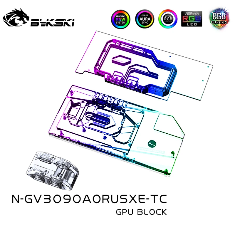 

Bykski Active Backplate GPU Block For GiGabyte AORUS RTX3080 3090 XTREME Video Card VRAM Dual Side Cooler N-GV3090AORUSXE-TC