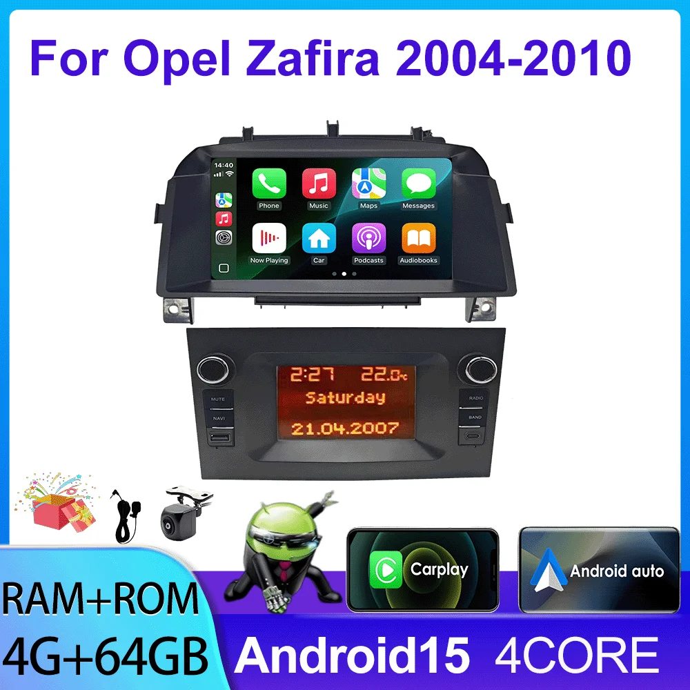 

7 "для Opel Zafira 2004-2010 мультимедийный радиоплеер беспроводной Carplay Android Auto BT WiFi IPS экран автомобильная развлекательная система