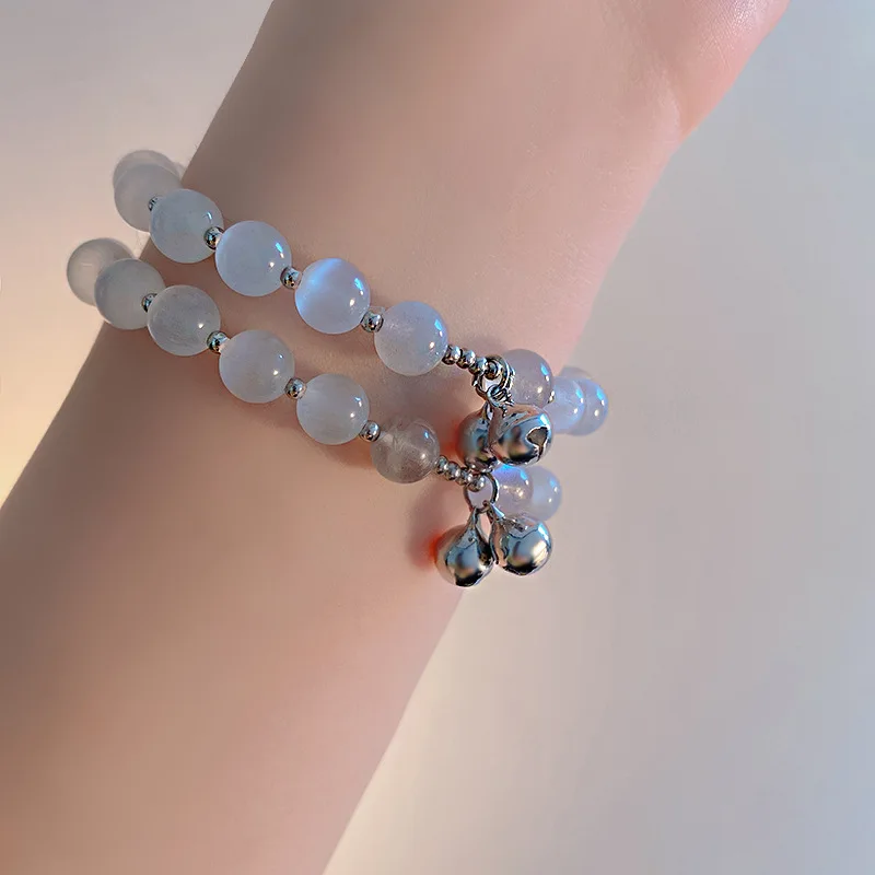 

Gray Opal Bell Bracelet Light Luxury Delicate Bracelet Niche Designer Personality Female Jewelry Ojo Turco Charm Women Jewelry