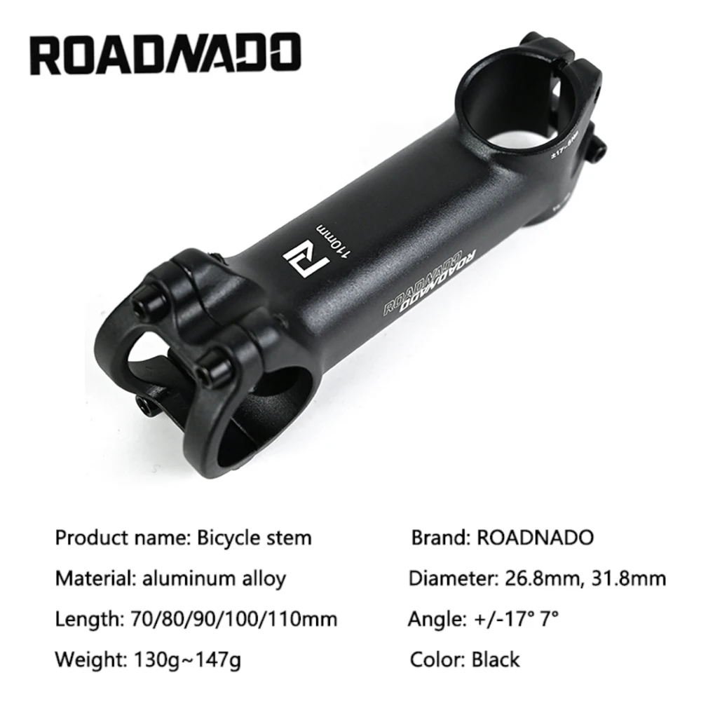 

Bicycle Handlebar Stem MTB Road Bike Stem 31.8X28.6mm 7/17 Degree Aluminum Alloy Ultralight 60-110mm Cycling Accessories