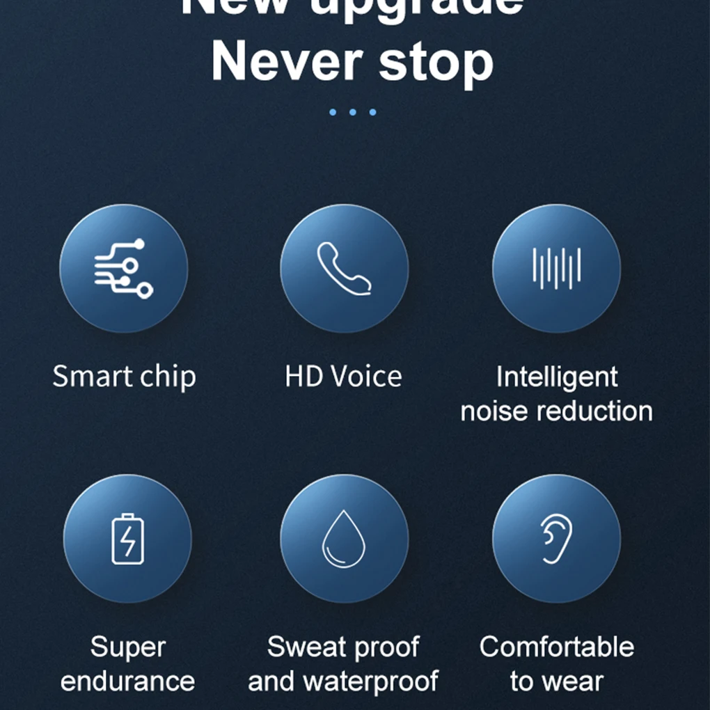 

Wireless Earphone Bluetooth-compatible Noise Reduction Headset Type 2