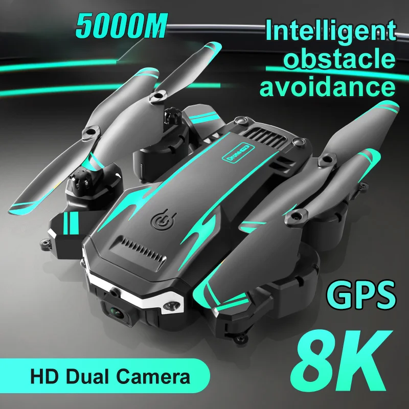 

Мини-Дрон Toy 8K 5G GPS профессиональный HD для аэрофотосъемки препятствий четыре ротора вертолет дистанция 5000 м БПЛА