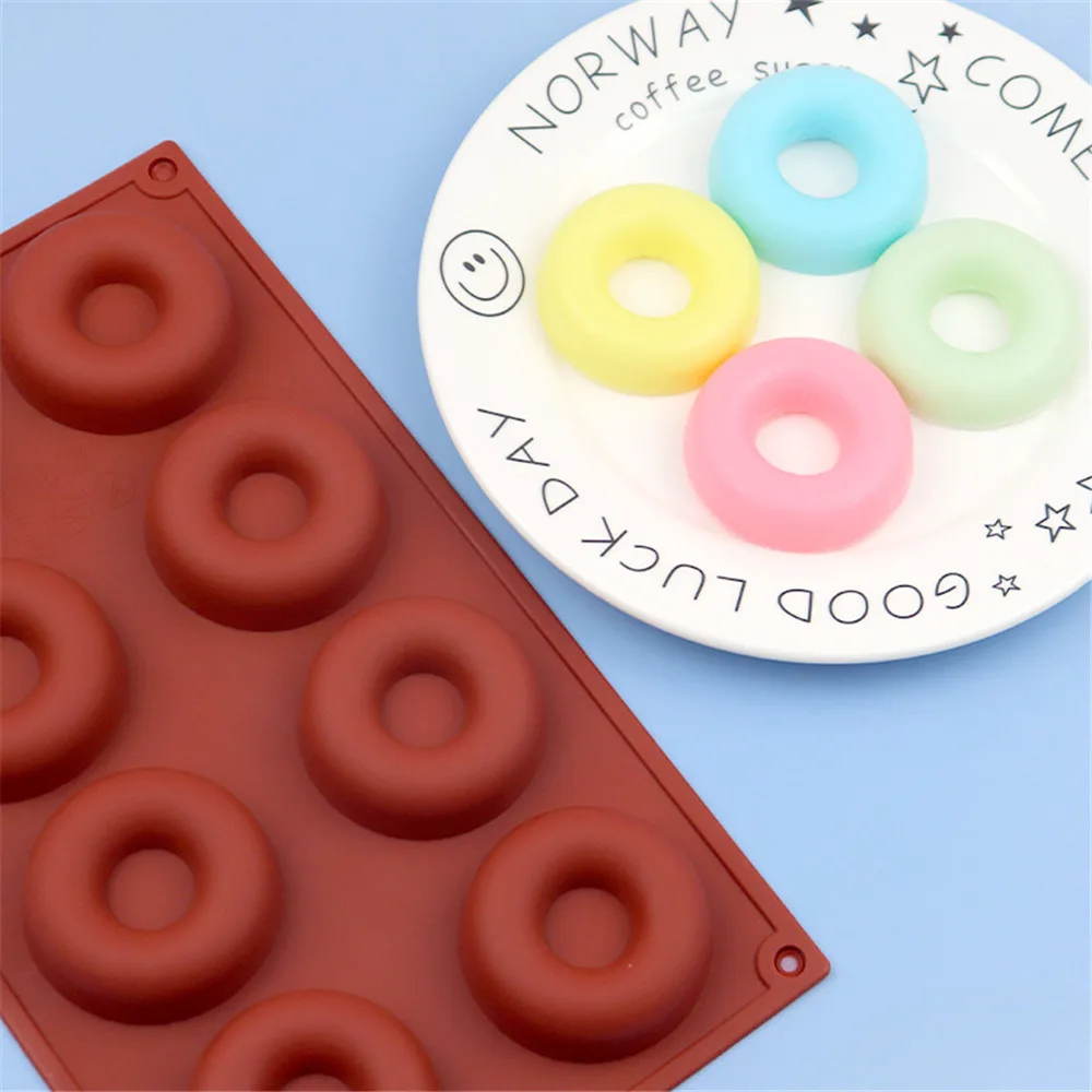 

Silicone Donut Mold 8 Cavity Baking Pan Non-Stick Cake Baking Tray Doughnut Dessert Making Tools Molde Donuts De Silicona