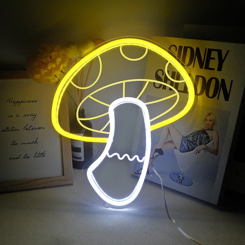

Mushroom Neon Sign Custom Wall Decor, Neon Sign Light Business Logo, Led Signs Personalized Gifts, Neon Signs Party Decor