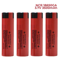 20pcs 100 new original ncr 18650ga high discharge 3 7v 3500mah 18650 rechargeable battery flashlight flat top lithium battery