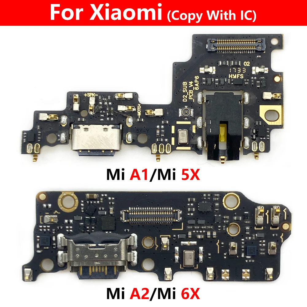 

Зарядное устройство USB для Xiaomi Mi A1 A2 Redmi 8 8A 9A Note 7, гибкий кабель для микрофона, запасные части, разъем для зарядки