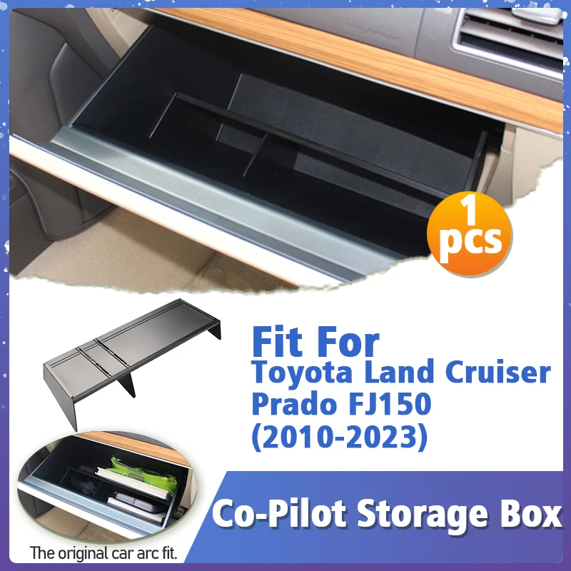 

Ящик для хранения второго пилота для Toyota Land Cruiser Prado 150 2010-2023 LC150 J150 FJ150 автомобильный бардачок интервальный ящик для хранения аксессуары