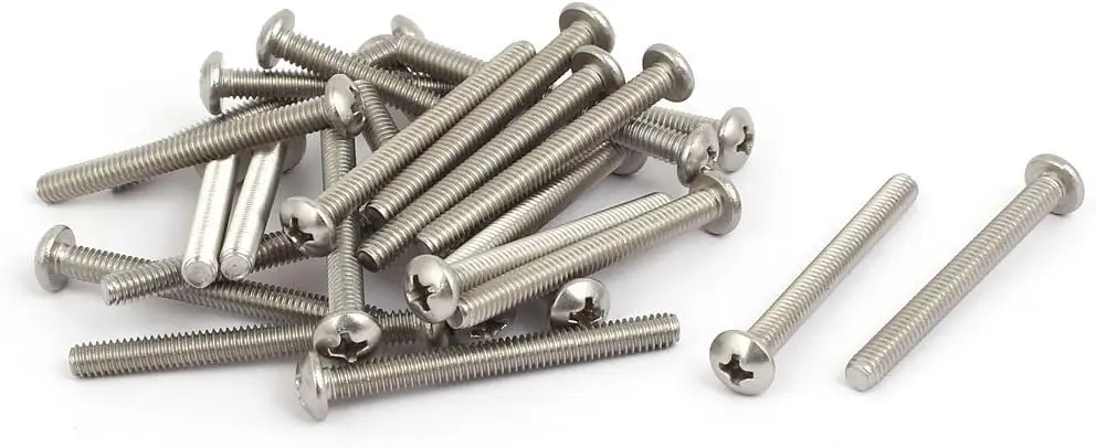 

8#-32x1-5/8-inch 304 Stainless Steel Phillips Pan Head Bolts Machine Screws 25PCS