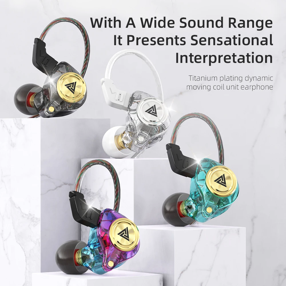

QKZ AK3 Professional Moving Coil Unit Earphones 3.5mm In-ear Heavy Bass Sports Earbuds Noise Cancelling Headset for Mobile Phone