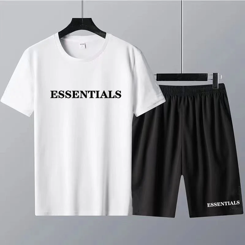 2023 Summer T-Shirt Tracksuits Set Essentials Sportswear Oversized 2 Pieces New Luxury Brand Letter Printed Teeshirts And Shorts