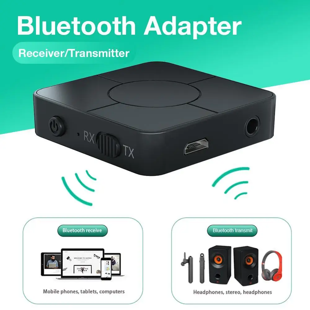 

Rainwayer Bluetooth-compatible 5.0 Transmitter Receiver Wireless Audio Adapter 3.5mm AUX Music Receiver Audio Receiver for Car