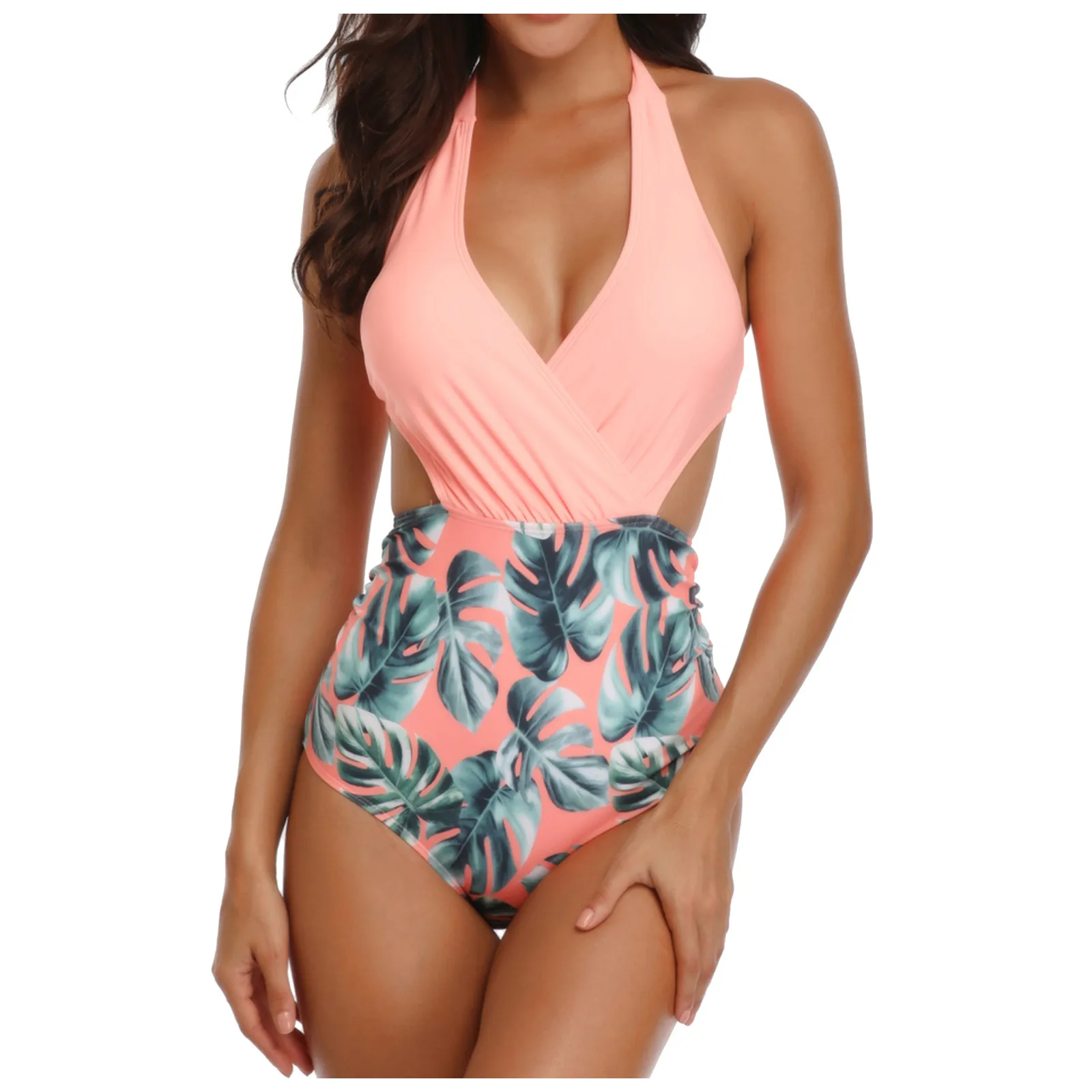 

Женское цельнокроеное пикантное бикини с разноцветным принтом с накладками для груди без стального бикини пикантное треугольное бикини