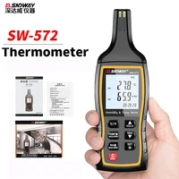 sndway digital thermometer sw 572 high precision humidity temperature sensor meter backlight data storage thermo hygrometer