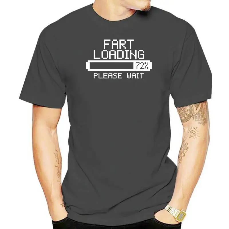 

Fart Loading T-shirt Farts Joke Toilet Humour Birthday Slogan Funny Gift Graphic Cotton Streetwear Short Sleeve Oversized Tshirt