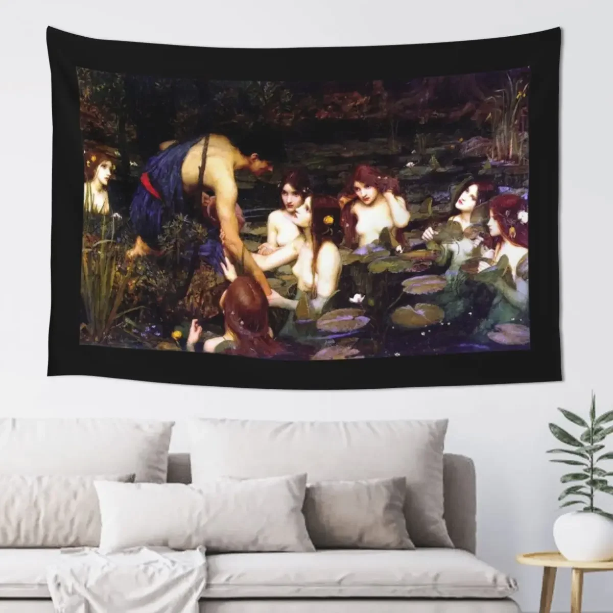 Гобелен Hylas and the Nymphs John William Waterhouse